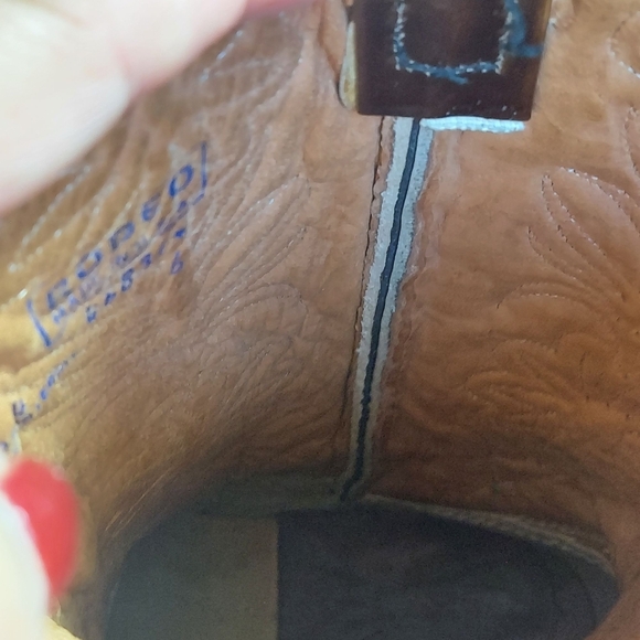 Vintage Rodeo Cowboy Boots Patent Leather Rainbow Peacock Men's - Picture 15 of 16